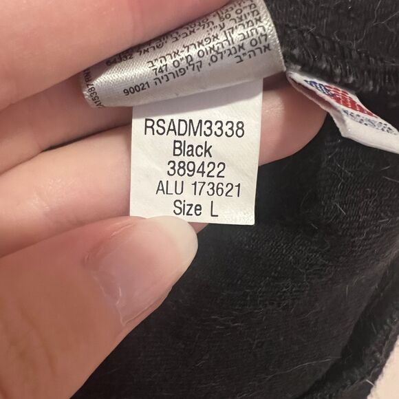 American Apparel Women's Black Bomber Jacket 100% Cotton Size Large - Picture 5 of 8